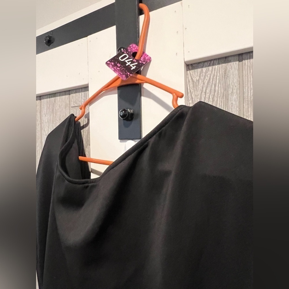 044. NEW Black Plus Size Mermaid Sleeveless Gown Formal Evening Dress 2X - Picture 4 of 7